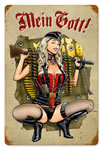 "Gunner Girl" Vintage Metal Sign